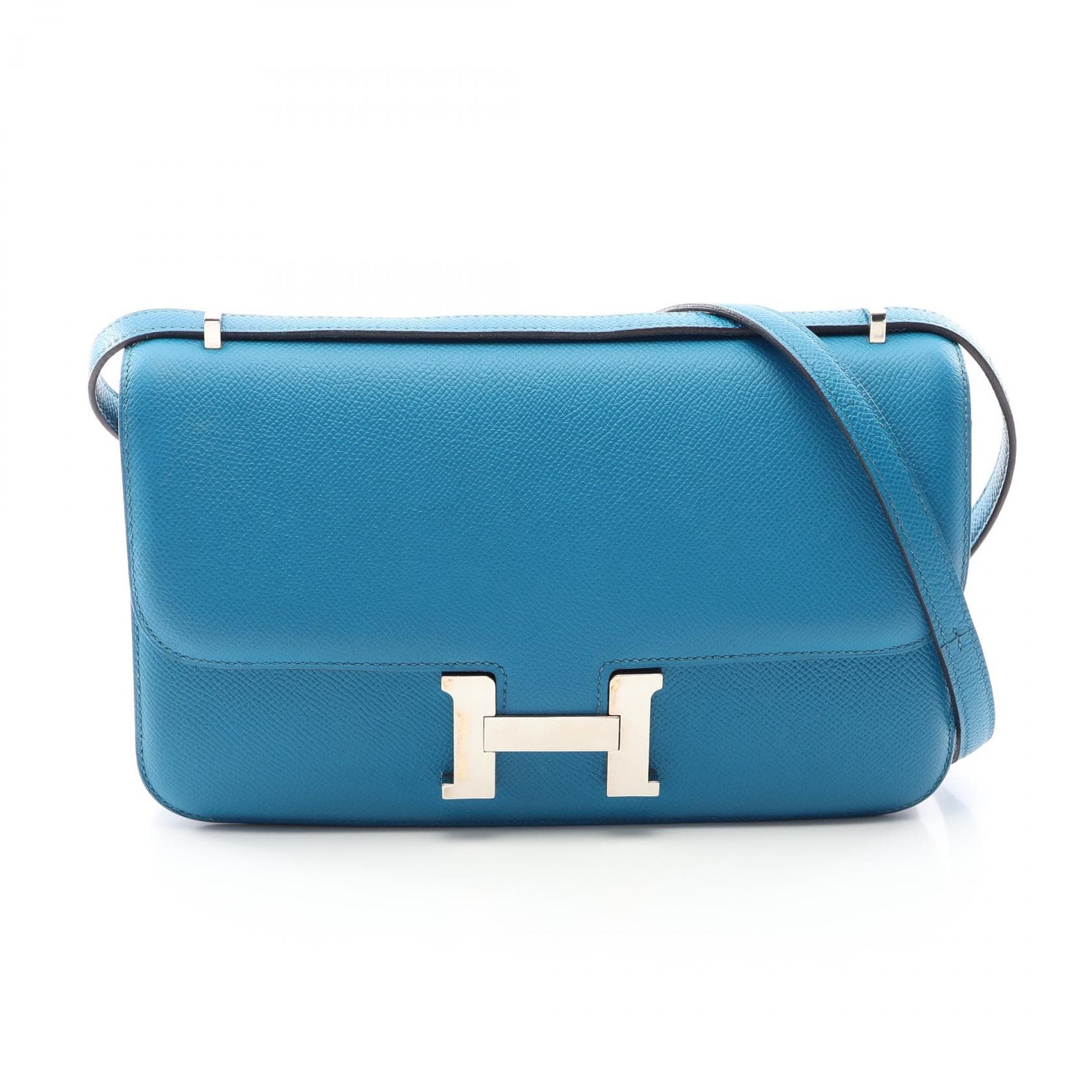【10%OFFクーポン対象 10/4 20時〜10/9 9:59】エルメス HERMES コンスタンス3 エラン ショルダーバッグ バッグ レザー ヴォーエプソン レディース ブルー系 【中古】