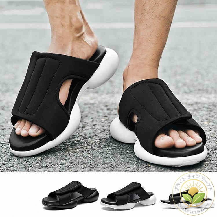 疲れない コンフォート ナイロン ビーチサンダル スリッパ 厚底サンダル 厚底 スポーツサンダル メンズ
