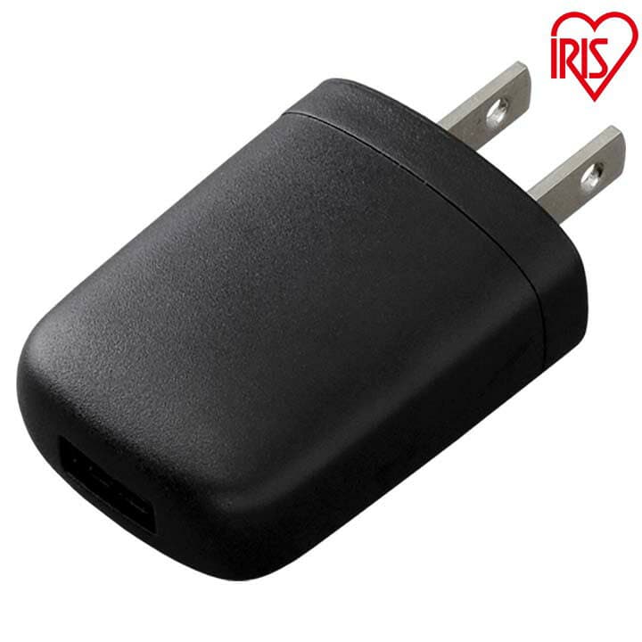 USB充電器 1．0A UC10A1PB 充電 LEDライト LWT-1000BB LWS-200SB LWS-300SB LWS-500SB対応 iPhone Android スマートフォン ゲーム機 デジカメ アイリスオーヤマ