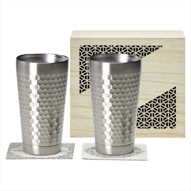 TUCHIME 2層タンブラー350mlペア（木箱入） CTHM-05-KI 内祝 内祝い お祝 御祝 記念品 出産内祝い プレゼント 快気祝い 粗供養 引出物