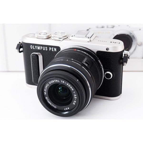 【中古】 オリンパス OLYMPUS E-PL8 ブラック レンズキット 美品 史上最高デザイン 付 当店保証30日間 人気 ミラーレス 一眼レフ 交換レンズ カメラ