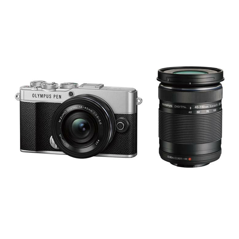 [新品]OLYMPUS オリンパス ミラーレス一眼カメラ PEN E-P7 EZダブルズームキット シルバー