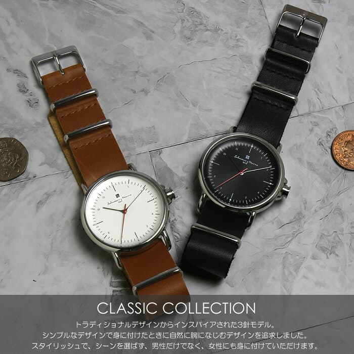 【マラソンセール】【半額以下】Salvatore Marra サルバトーレマーラ 腕時計 メンズ レディース 革ベルト レザー ウォッチ ブランド 人気 シンプル SM22104 thumbnail 2