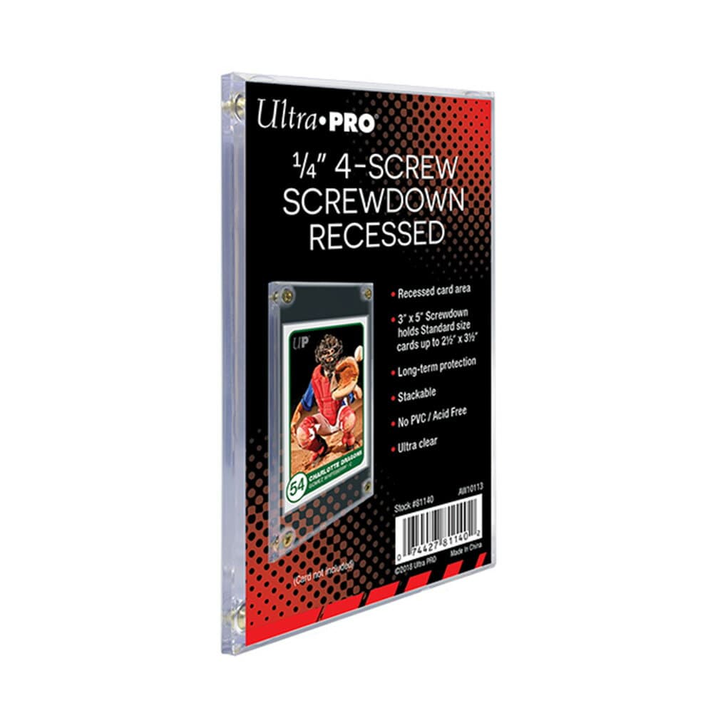 【ウルトラプロ UltraPro 収集用品】1/4インチ スクリューダウン #81140 溝ありタイプ | 1/4" Screwdown Recessed Holder