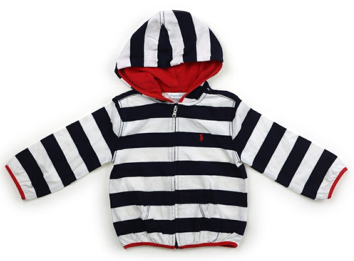 ラルフローレン Ralph Lauren パーカー 90 男の子 オフ・ネイビーボーダー・レッド 子供服 ベビー服 キッズ アウトレット ユーズド 【中古】キッズ・ベビー・マタニティ