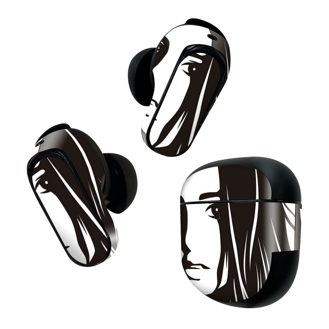 Bose QuietComfort Earbuds II 用 スキンシール ボーズ イヤバッズ2 用　ステッカー　本体3セット ケース1セット 保護 フィルム デコ おしゃれ　女性　 011499