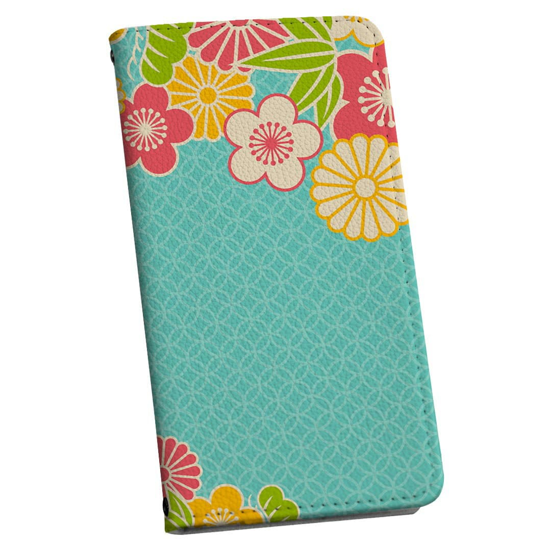 iPhone 7 plus/iPhone 8 plus/iPhone 6 plus/iPhone 6s plus スマホケース スマホカバー ケース カバー　手帳型 手帳タイプ 革 igcase 005219 フラワー 和風　和柄　花　青