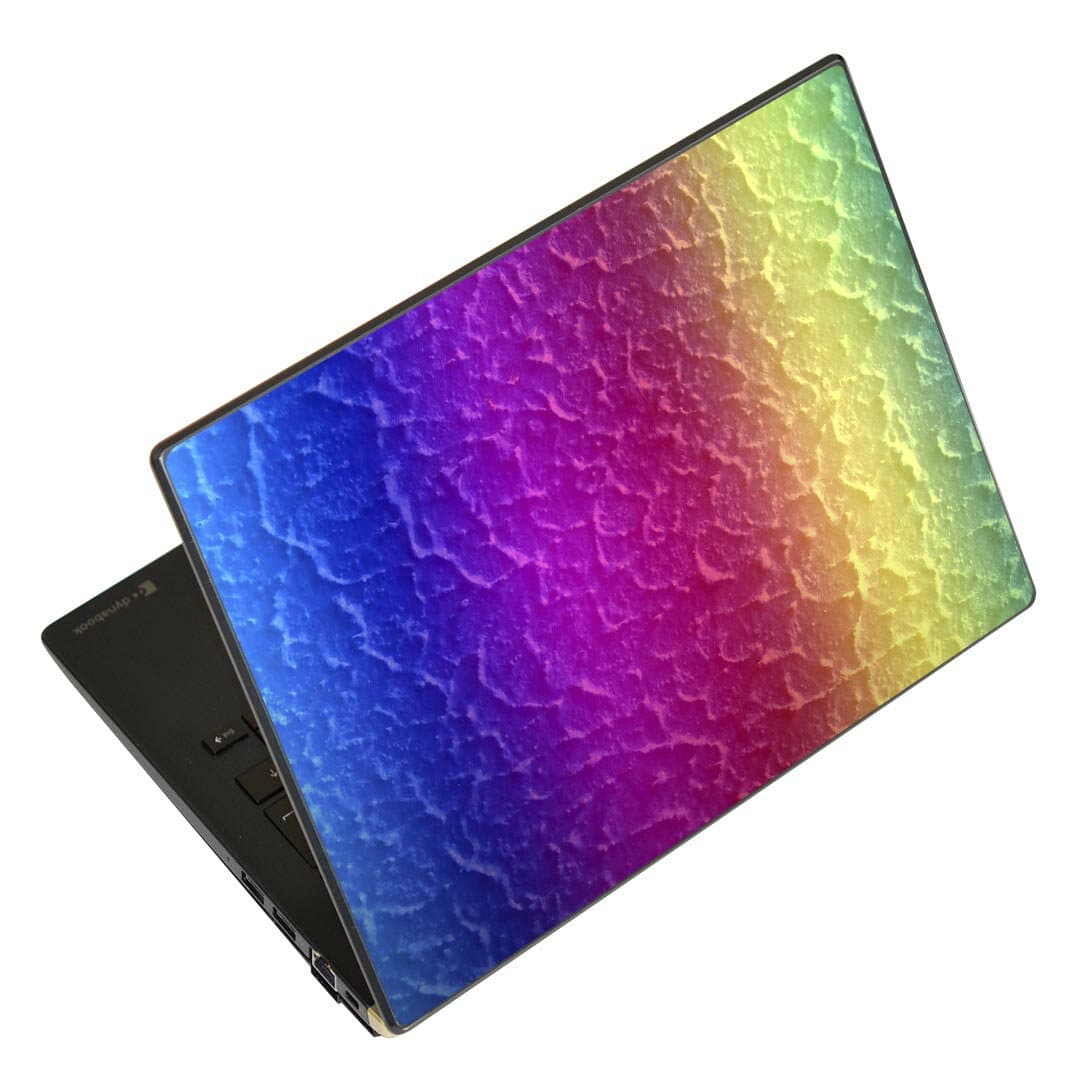 ノートパソコン スキンシール 17インチまで対応 汎用ステッカー 2枚セット LAVIE用 FMV用 LIFEBOOK用 Dynabook用 Lenovo用 Thinkbook用 IdeaPad用 HP用 Pavillon用 ENVY用 Elite用 Dell用 Vostro用 Inspiron用 VAIO用 001564 虹色　カラフル
