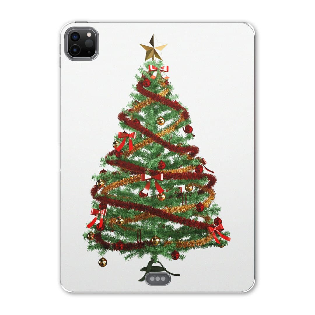 iPad Pro 11 第2世代 2020年版 用 ケース ソフト TPUケース A2228 A2068 A2230 対応 タブレットケース タブレットカバー 009842 クリスマス　ツリー　星