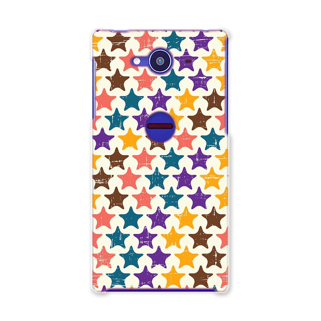 SH-01H AQUOS ZETA アクオスゼータ sh01h docomo ドコモ スマホ カバー スマホケース スマホカバー TPU ソフトケース 星　スター　カラフル　模様 ユニーク 007757