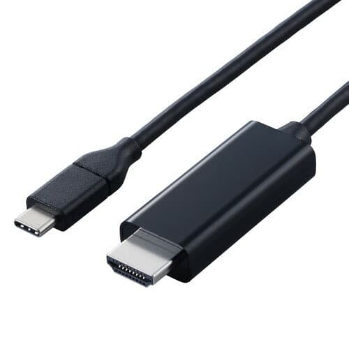 ELECOM （エレコム）USB Type-C - HDMI 変換 ケーブル ( USB-C プラグ to HDMIプラグ ) 5m 4K 60Hz 【 タイプC ポート搭載機器各種対応 】 ブラック CAC-CHDMI50BK2
