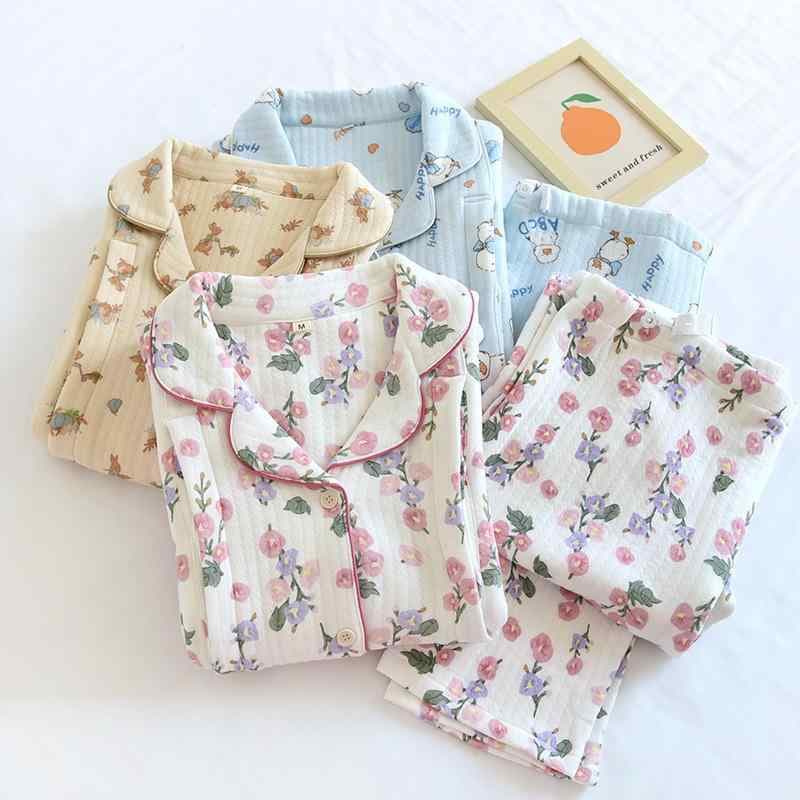 マタニティパジャマ 秋冬 妊婦 産後 産褥服 授乳パジャマ 綿素材 コットン 空気層素材 折り襟 ボタン 授乳口 産前 通気性 軽量 保温 寝間着 ルームウェア 家着 授乳服