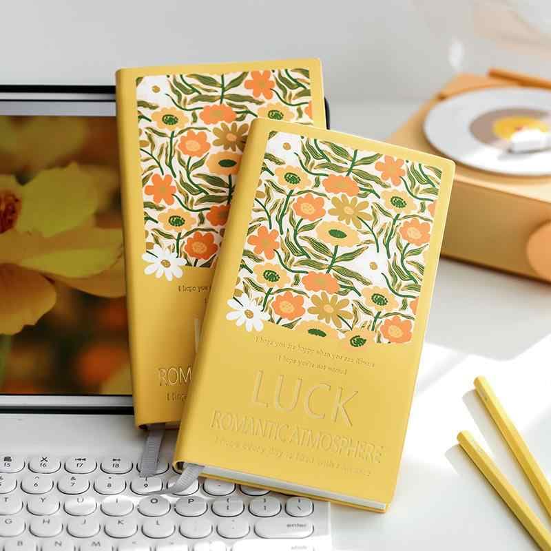 A6 ノート 小清新 カラープリント クリエイティブ トレンド 日記帳 旅行 ポータブル メモ帳 空白 横線 小型 本