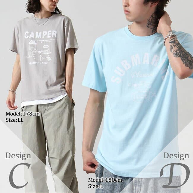 プリントTシャツ メンズ 半袖 夏 アメカジ ストリート カジュアル ロゴ 男 女 サーフ 親子 ペア アメリカ 綿 USA コットン お揃い カットソー ホワイト ベージュ ナチュラル S M L LL メール便 レディース 大人 thumbnail 3
