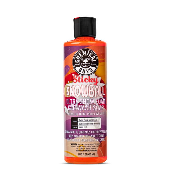 カーシャンプー：STICKY SNOWBALL ULTRA SNOW FOAM CAR WASH　16oz　 CHEMICALGUYS ケミカルガイズ 洗車用品　カーメンテナンス　　カー用品　カーケア