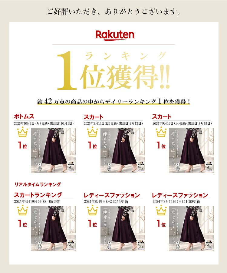 【新作リニューアル/楽天1位】 スラッと細見えスカート 7色 M-LL 洗える 軽量 レディースファッション ボトムス スカート フレアスカート ロング ダンボールニット ストレッチ 体型カバー 春夏秋冬 3026 【送料無料/再入荷/メt60】 thumbnail 2