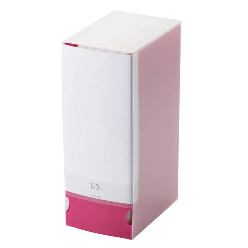 エレコム ファイルケース DVD BD CD 対応ファイルケース 120枚収納 ピンク CCD-FB120PN