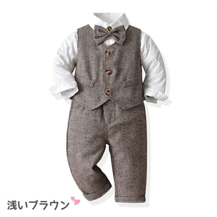 子供スーツ 入学式 男の子 キッズ フォーマルスーツ 男の子 70 90 140 入園式 長袖 秋 ベビーフォーマル シャツ キッズフォーマル 子供スーツセット 誕生日 服 1歳 入学式 結婚式 入園式 卒業式 お宮参り thumbnail 2