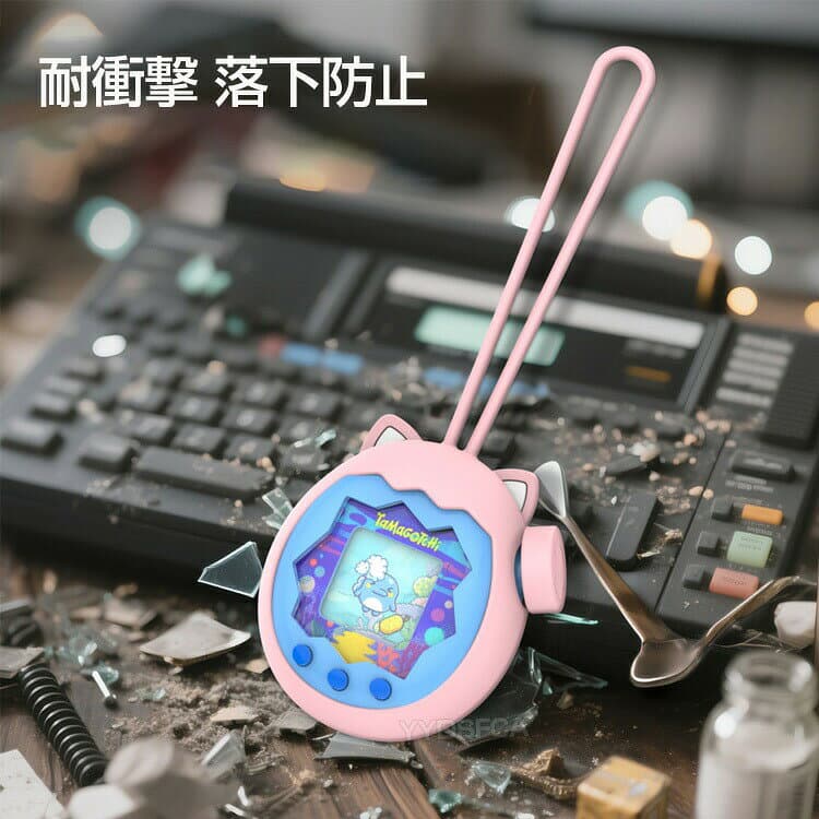 Tamagotchi Paradise ケース 耐衝撃 たまごっちパラダイス カバー シリコン素材 CASE ミニゲーム機保護ケース パープルスカイ ピンクランド ブルーウォーター ストラップ付き 落下防止 人気 おすすめ おしゃれ 携帯ゲーム機保護カバー tamagotchi paradise ソフトケース thumbnail 3