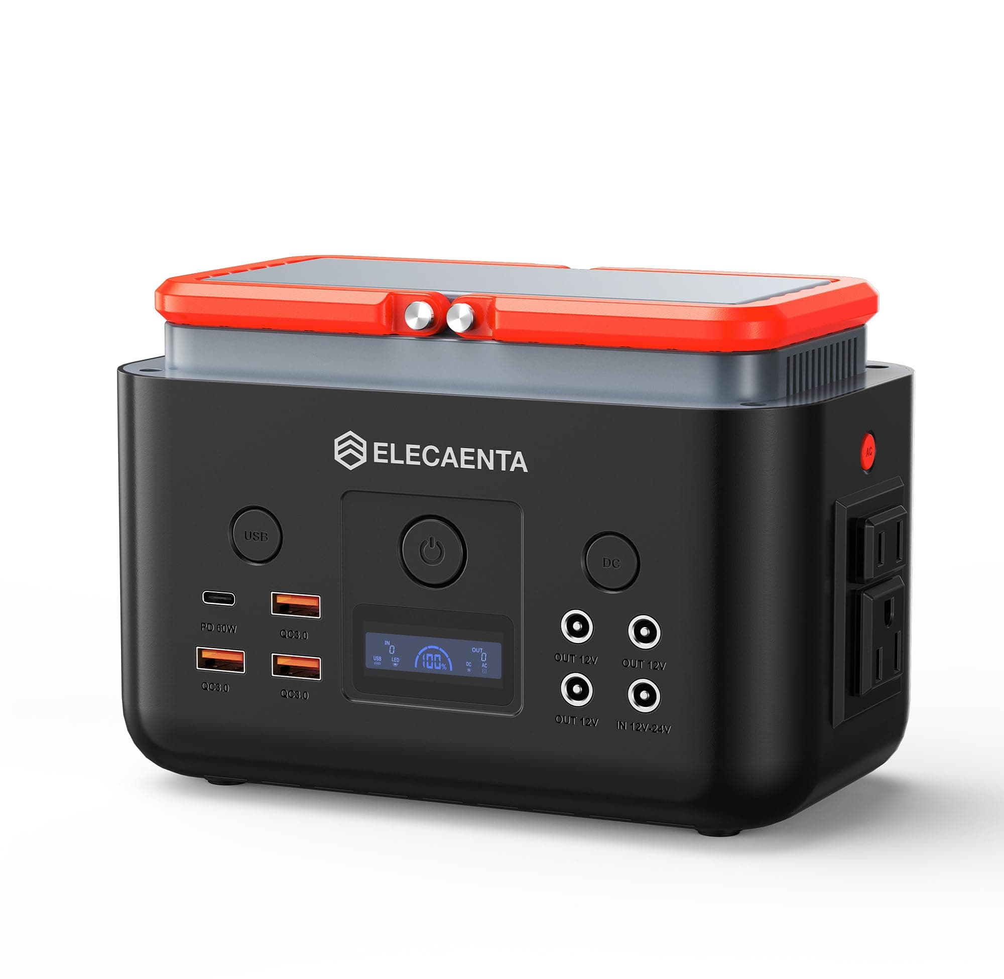 【送料無料】ELECAENTA ポータブル電源 超小型 200Wh 6倍寿命 リン酸鉄 AC200W(ピーク400W) 純正弦波 超軽量2KG PD60W入出力対応 ソーラー100W充電 100V 50Hz/60Hz 簡易UPS 非常用電源 キャンプ 地震 台風 停電 車中泊