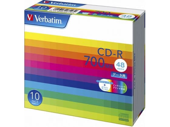 バーベイタム データ用CD-R 700MB 48倍速 10枚 データ用CD−R CD−RW データ用メディア 記録メディア メモリーカード 家電