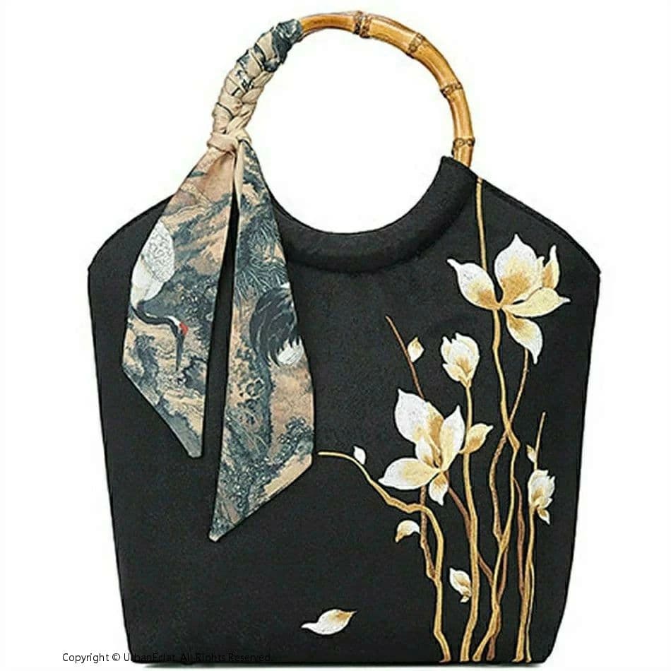 ッグレディース女性ブラックお洒落ファッション中華風チャイナドレスハンドバッグ宴会ハンドバッグフリンジハンドバッグ大容量黒