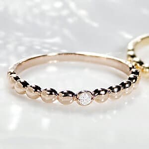 一粒ダイヤモンド リング K18ピンクゴールド