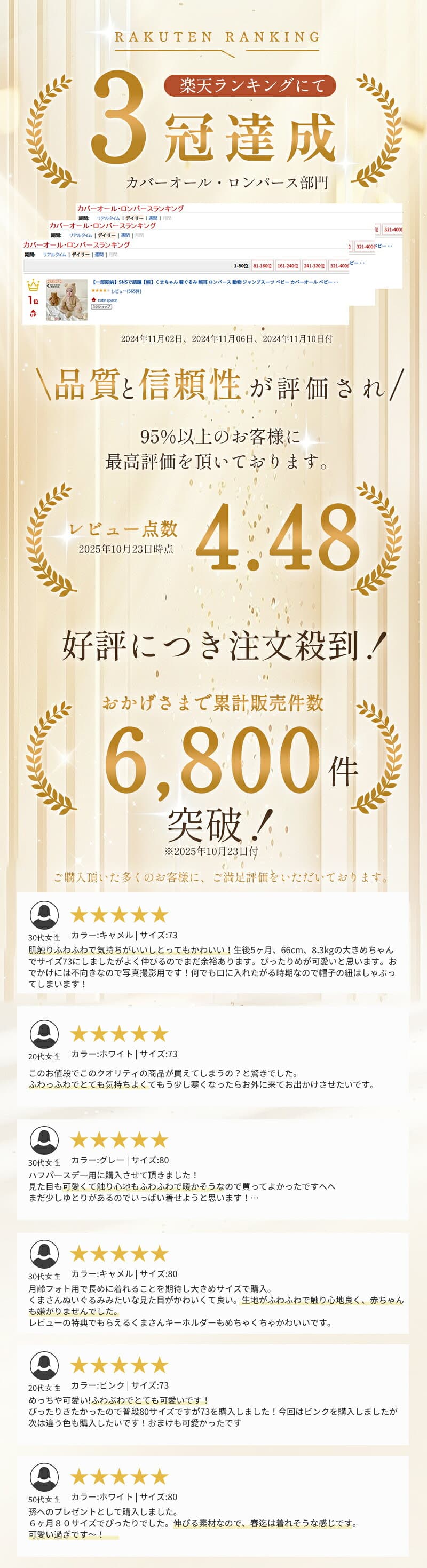 ★10/8限定！最大15%OFFクーポン★【即納】熊 くまちゃん 着ぐるみ 熊耳 ロンパース 動物 赤ちゃん くまちゃんロンパース ハロウィン ジャンプスーツ ベビー カバーオール キッズ ベビー服 女の子 男の子 長袖 なりきり 帽子 着ぐるみ 足つき 前開き 可愛い 防寒 プレゼント thumbnail 2