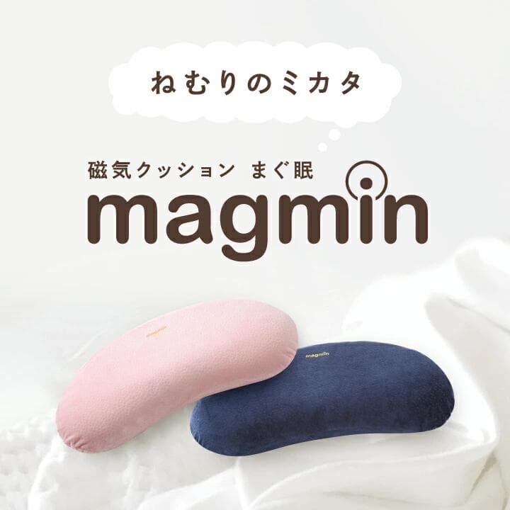 magmin 磁気クッション まぐ眠 本体・カバーセット 肩 首筋 腰 凝り コリ 筋肉のコリ 低反発 血行促進 旅行 リラックス フェライト磁石 ファミリーサービス エイコー