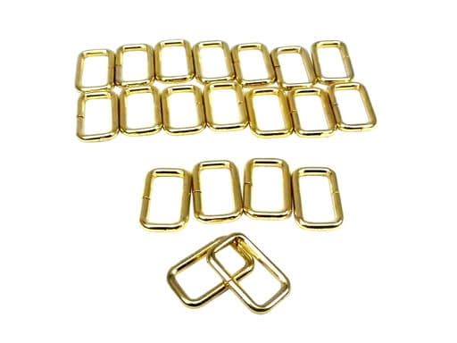 イチネンアクセスファミリーツール(FAMILYTOOL)角カン(小カン)(内寸12x6mm線径1.8mm)本金メッキ20個入56737