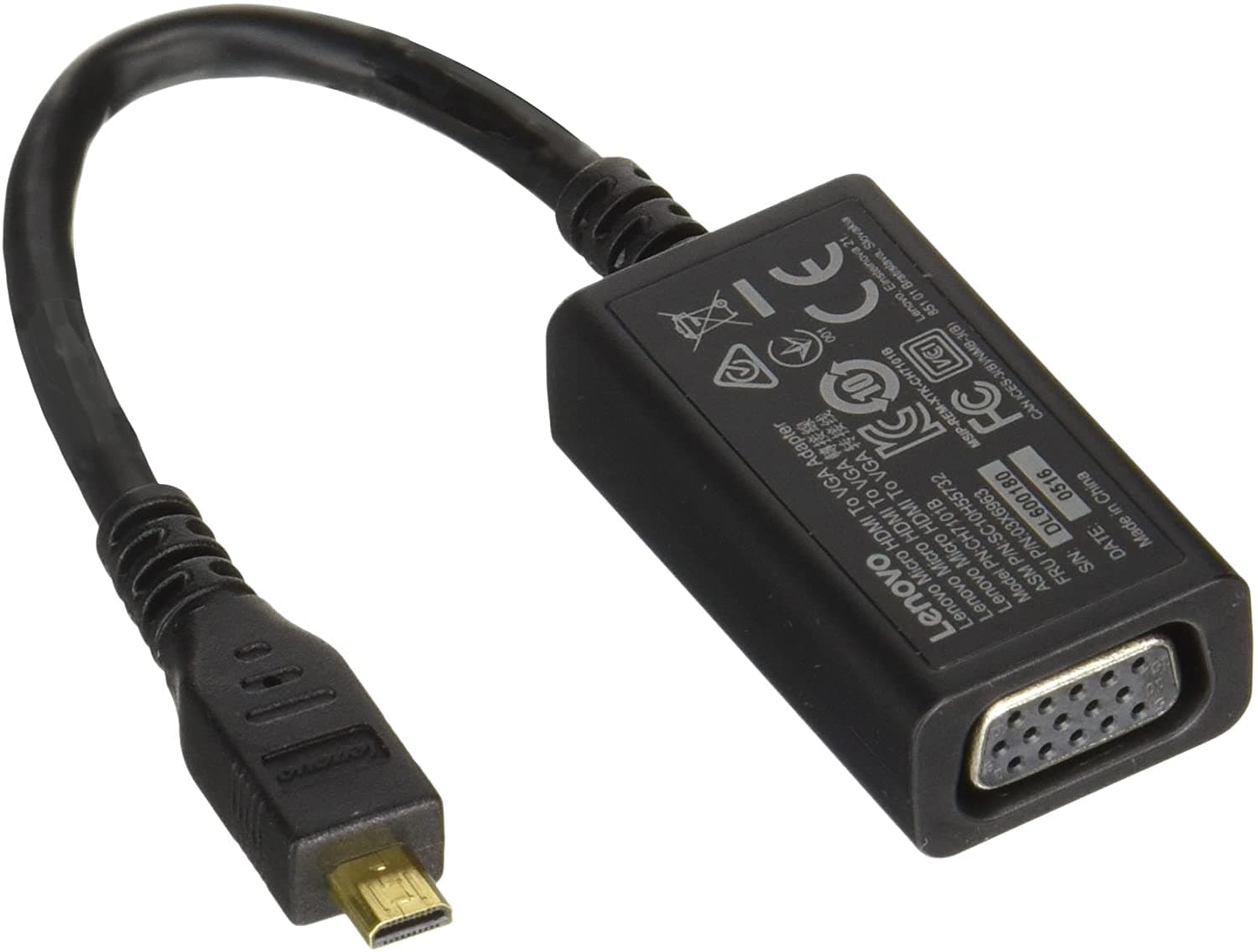 【新品】【速達送料無料】レノボ・ジャパン 4X90H55731 Micro HDMI - VGAアダプター