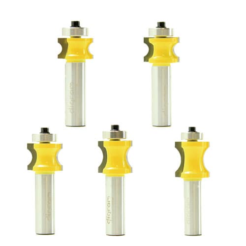 ルーター ビット カーブ ペシャル ベアリング付 5組 セット 1/2軸 Microtungsten carbide 【dms01504】