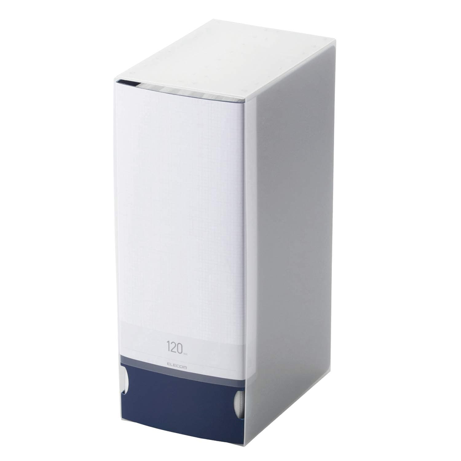 【中古】【非常に良い】エレコム ファイルケース DVD BD CD 対応ファイルケース 120枚収納 ブルー CCD-FB120BU