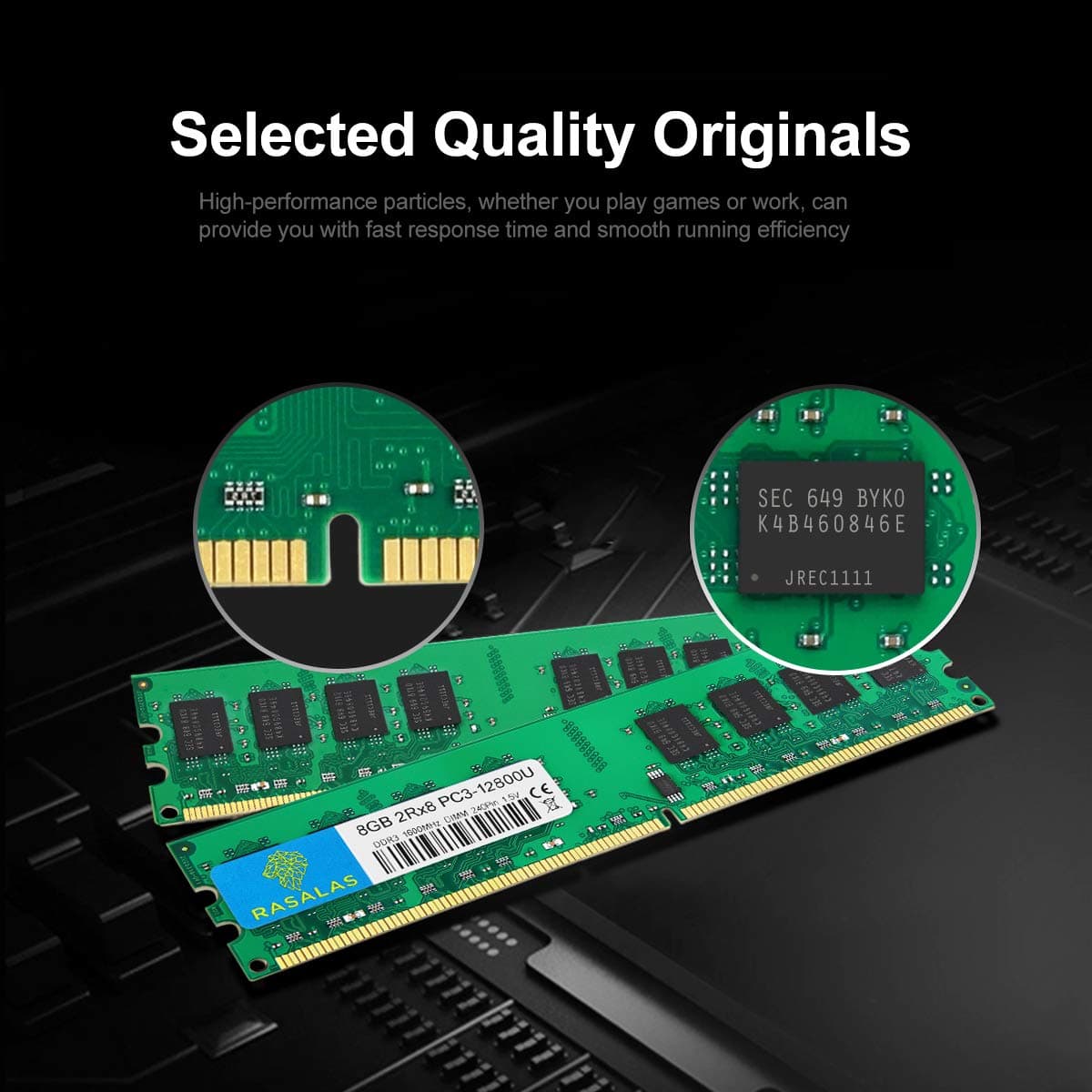【送料無料】【楽天ランキング1位獲得】DDR3-1600 PC3-12800U 8GBx2枚 16GB UDIMM デスクトップPC用メモリ 240Pin 電圧1.5V ＆ 1.5V 両対応 thumbnail 3