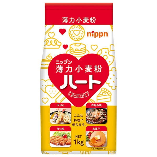 ニップン ハート 薄力小麦粉 1kg×15袋入｜ 送料無料 小麦粉 薄力粉 製菓