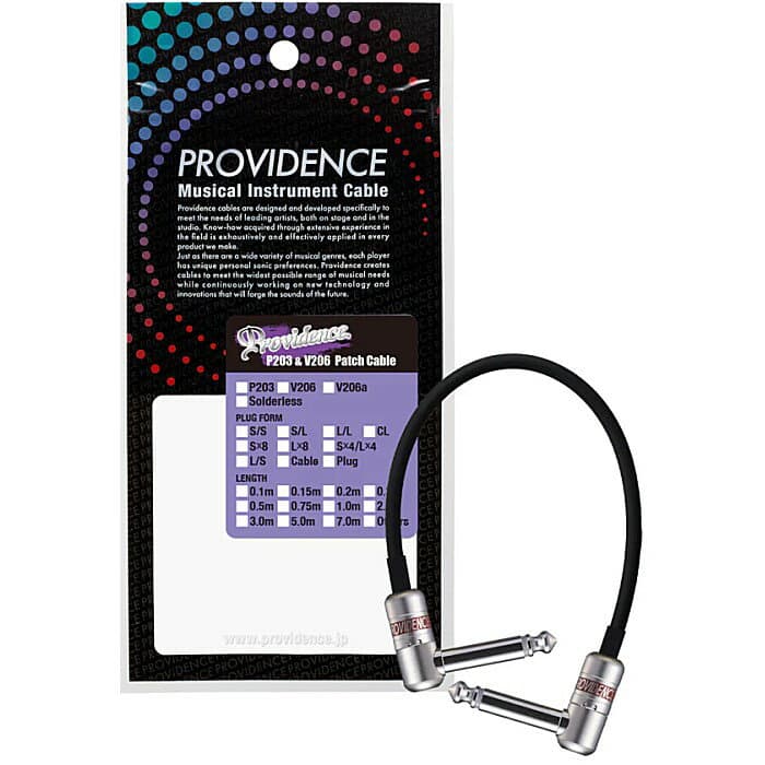 Providence V206 Silver Bullet 15cm/20cm/30cm/50cm/75cm/1m LL プロヴィデンス パッチケーブル