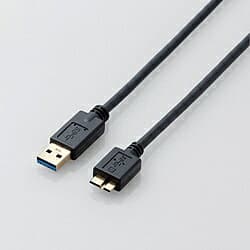 ELECOM(エレコム) USB3.0ケーブル/A-microBタイプ/スタンダード/1m/ブラック USB3-AMB10XBK USB3AMB10XBK