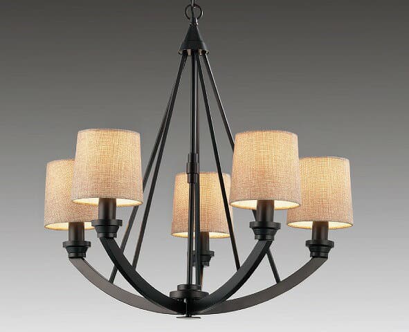 ERC2074UB 遠藤照明 シャンデリア 黒 5灯 ランプ別売