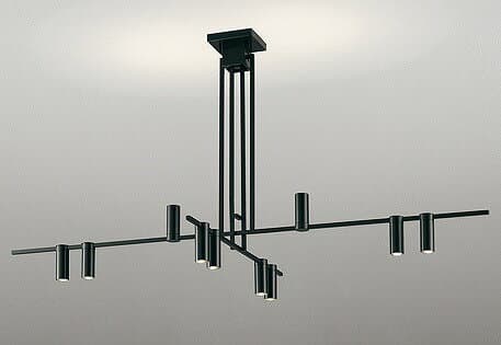 OC257155R オーデリック シャンデリア 10灯 ブラック LED 電球色 調光 〜14畳