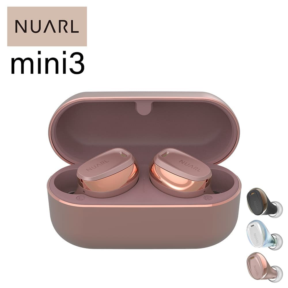 【マラソン限定★抽選で最大100%ポイントバック！(要エントリー)】NUARL ヌアール mini3 EARBUDS ローズゴールド ワイヤレスイヤホン ノイズキャンセリング Bluetooth ノイズキャンセル イヤホン ワイヤレス ブルートゥース 通話 ゲーミングイヤホン 【グループB】