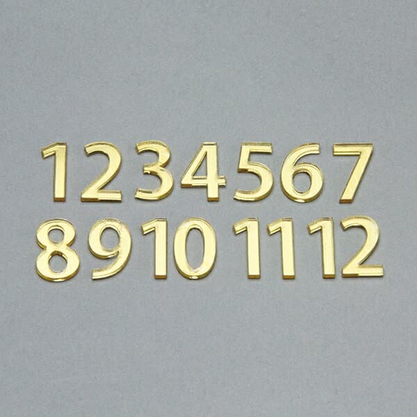 時計用文字符 アラビア数字 金（小）