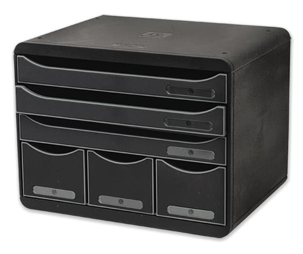 EXACOMPTA（エグザコンタ） ストアボックス A4 横3段+小物入れ ビッグボックスプラス 事務用品 オフィス 文房具 ステーショナリー 書類ケース 引き出し 書類 収納 デザイン 海外 輸入 フランス オーストリア プレゼント ギフト リモートワーク thumbnail 3