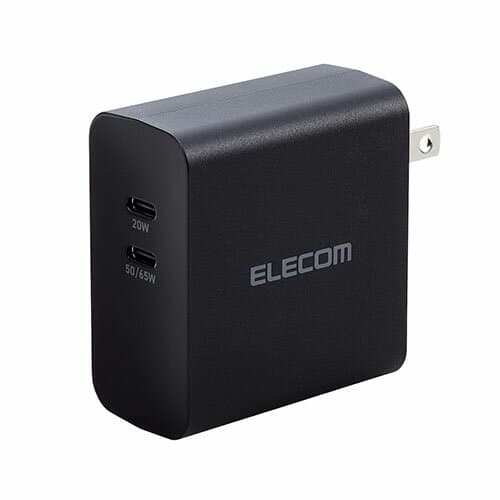 エレコム ELECOM ACDC-PD4570BK ブラック USB Power Delivery 70W AC充電器 C×2 ACDCPD4570BK