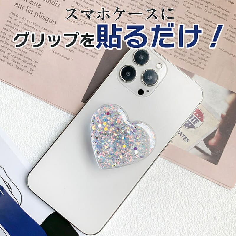 スマホグリップ かわいい MagSafe マグネット 韓国 スマホリング マグセーフ おしゃれ グリップトック グリッター キラキラ ハート ペア お揃い レディース thumbnail 3
