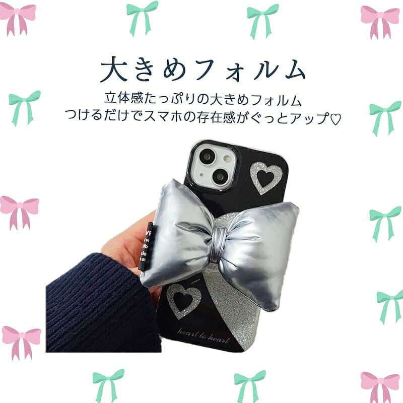 スマホグリップ かわいい MagSafe マグネット 韓国 スマホリング マグセーフ おしゃれ 落下防止 スマホスタンド グリップトック ぷっくり ダウン リボン レディース thumbnail 3