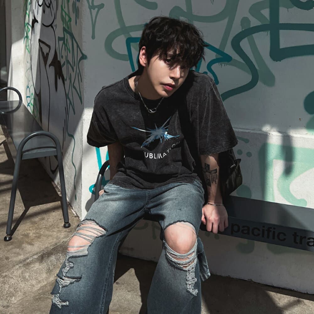 【送料無料】ツープラン【2plan】Spark Sulpa Washing Short Sleeve T-Shirt / スパークスルパウォッシング加工半袖Tシャツ【公式ショップ】