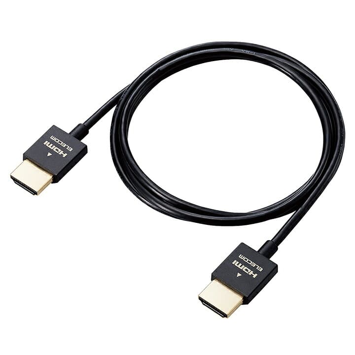 【お買い物マラソン 連動ポイントアップ】エレコム HDMIケーブル イーサネット対応 スーパースリム HDMI1.4 1.0m ブラック ELECOM ECDH-HD14SS10BK thumbnail 2