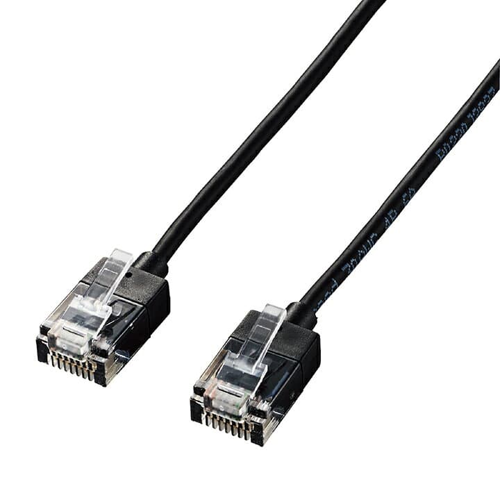 【お買い物マラソン 連動ポイントアップ】エレコム Cat6A準拠 LANケーブル スリム ランケーブル インターネットケーブル ケーブル スーパースリム 3.0m ブラック ELECOM ECLD-GPASSBK3 thumbnail 2
