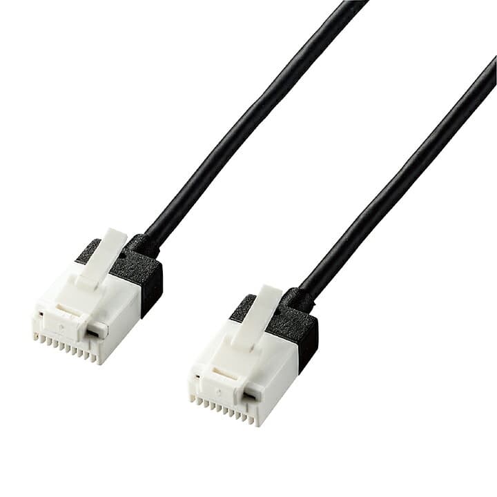 【お買い物マラソン 連動ポイントアップ】エレコム Cat6A準拠 LANケーブル スリム ツメ折れ防止 ランケーブル インターネットケーブル ケーブル スーパースリム 3.0m ブラック ELECOM ECLD-GPASSTBK30 thumbnail 2