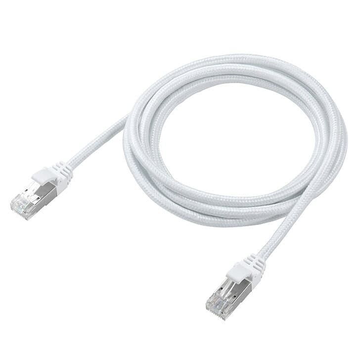 【お買い物マラソン 連動ポイントアップ】エレコム LANケーブル Cat8 爪折れ防止 メッシュ 2.0m ホワイト ELECOM ECLD-OCM/WH20 thumbnail 2
